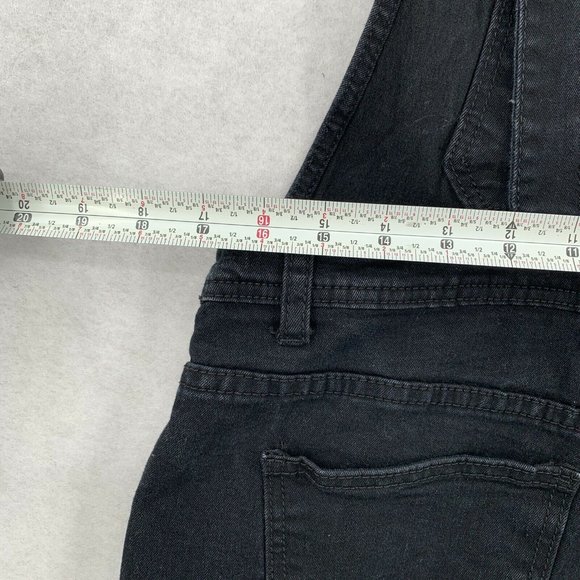 Women's Distressed Skinny Overalls - Picture 9 of 10